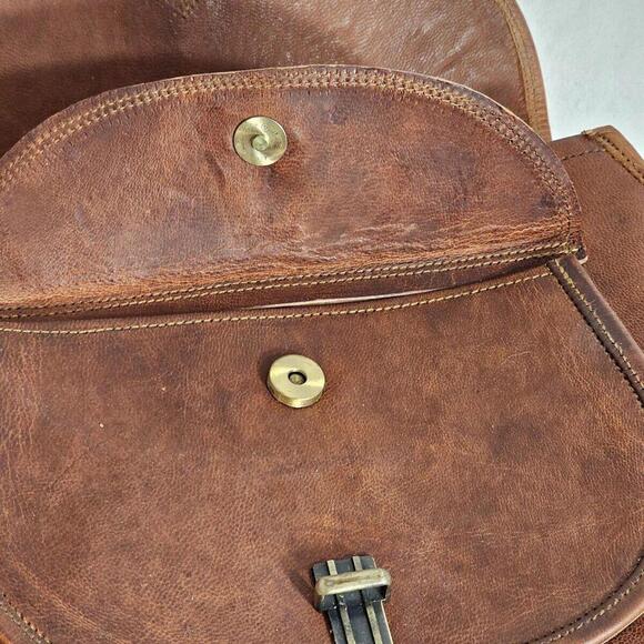 Satchel and Fable Handmade Women Vintage Style Genuine Lux Leather Shoulder Bag - Picture 4 of 12